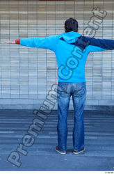 Whole Body Man T poses White Casual Slim Standing Street photo references